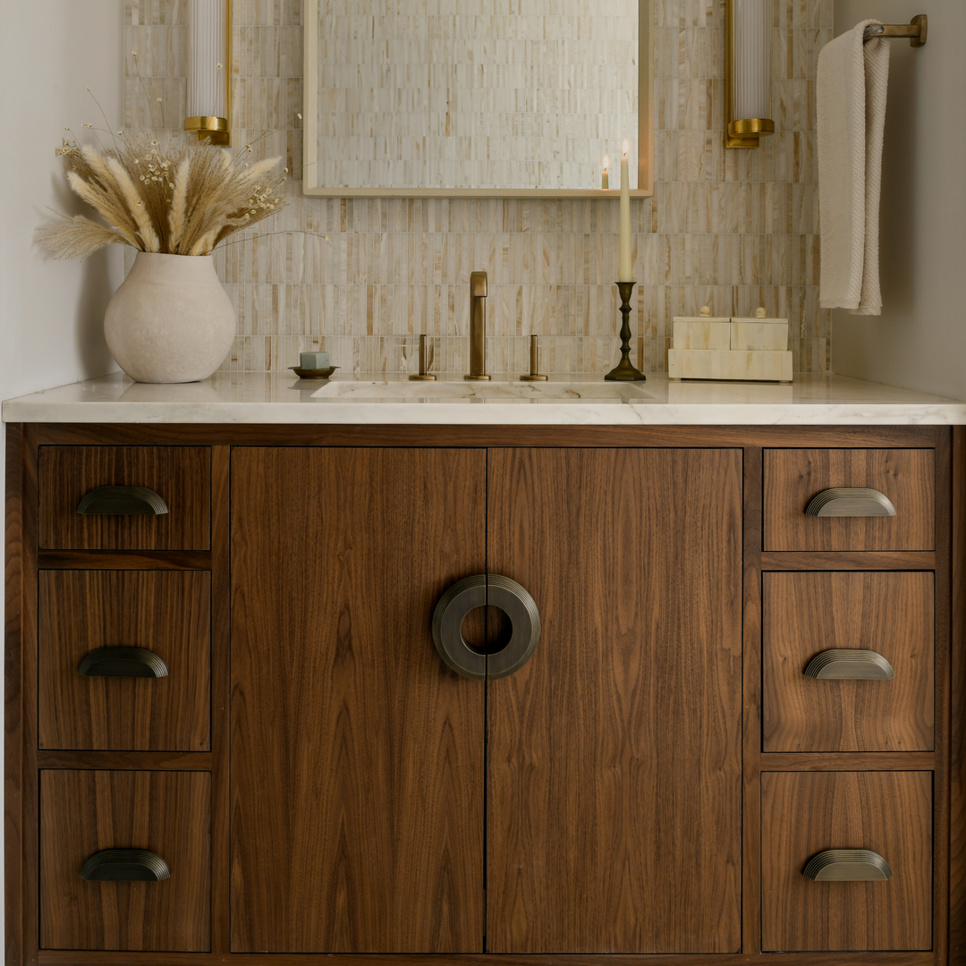 Design by Interiors by Seashal. Photography by Erin Kelly Photography. Product shown in our satin antique satin lacquered (SAS) finish.