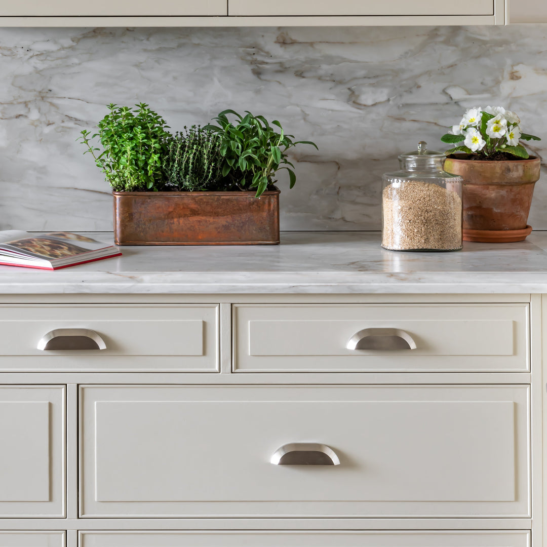 Design by The White Kitchen Company. Photography by Julia Currie Photography. Product shown in our polished nickel plate (PNP) finish.