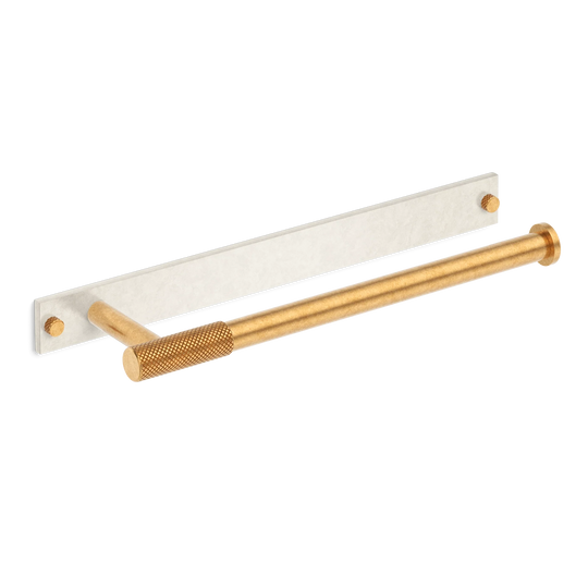 MIX Diamond Knurled Hand Towel Rail & Backplate - Mixed Finish