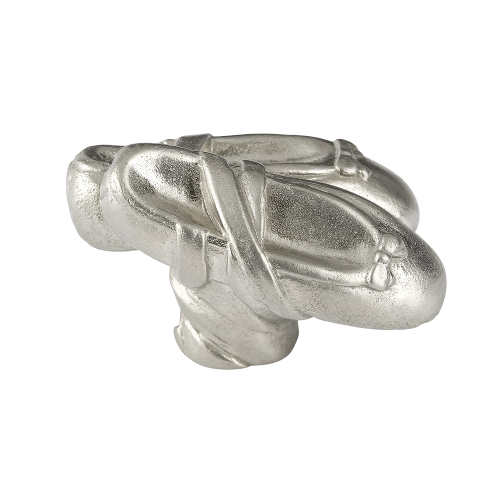 Whimsical Ballet Shoes White Bronze Cabinet Knob