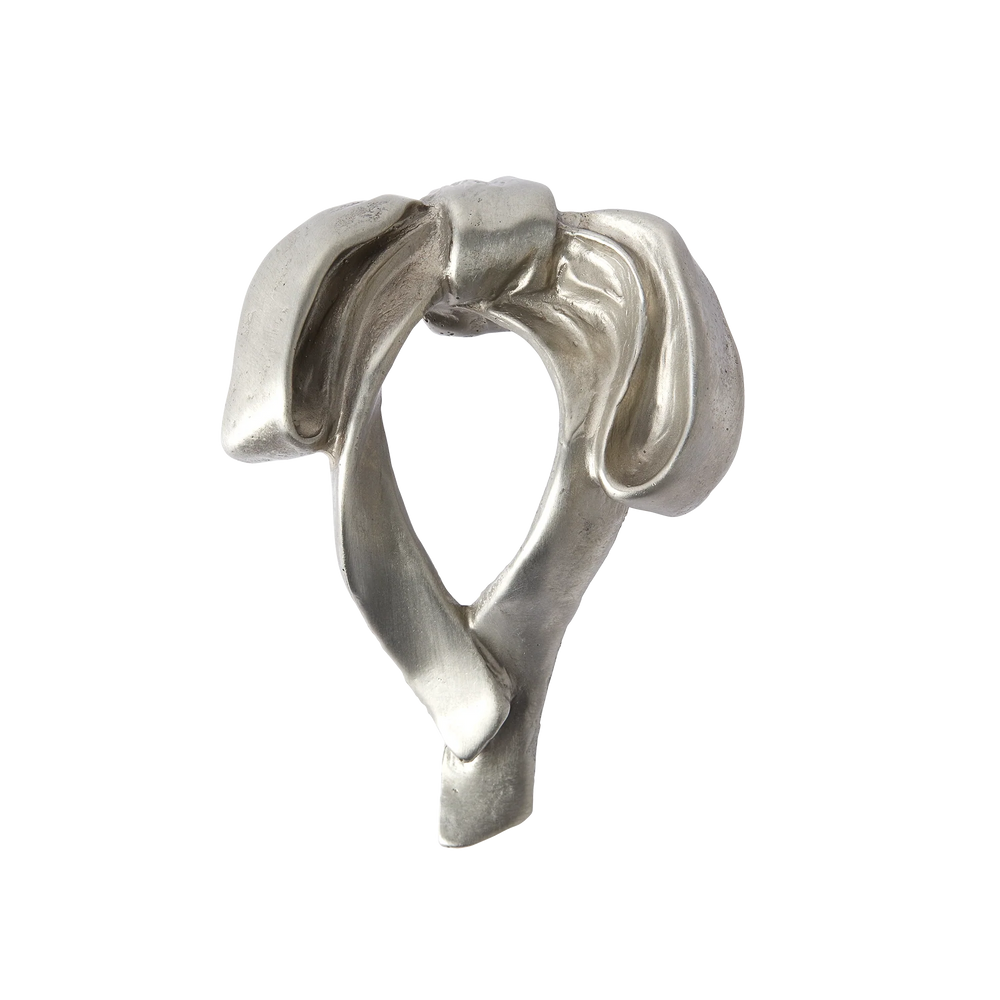 Whimsical Bow White Bronze Cabinet Knob