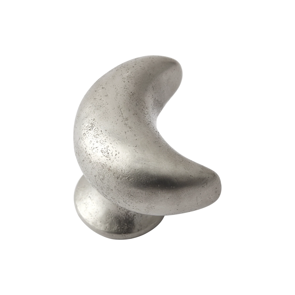 Whimsical Moon White Bronze Cabinet Knob