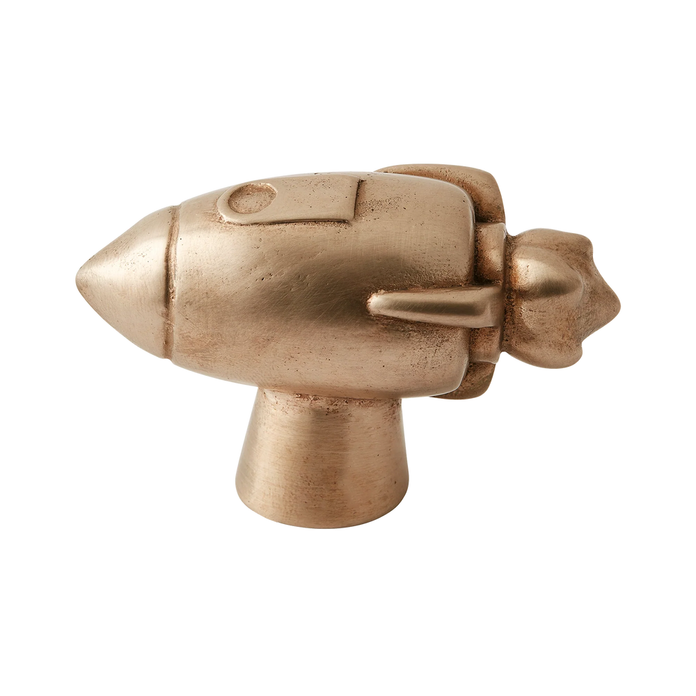 Whimsical Rocket Silicon Bronze Cabinet Knob