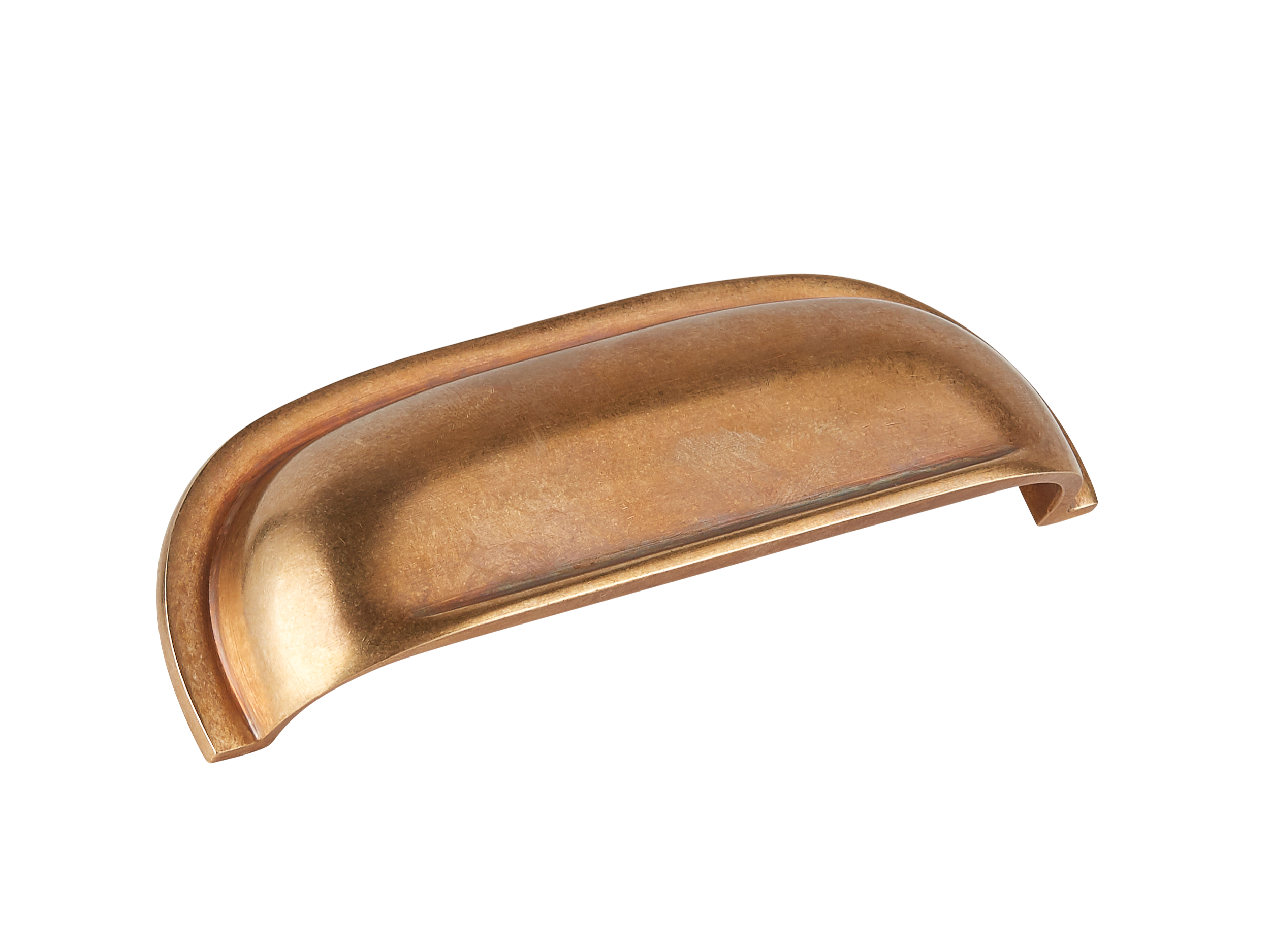 Carlisle Brass Victorian Cup Pull Handle 76mm c/c Satin Brass (C47SB) -  Brass Cabinet Cup Pulls