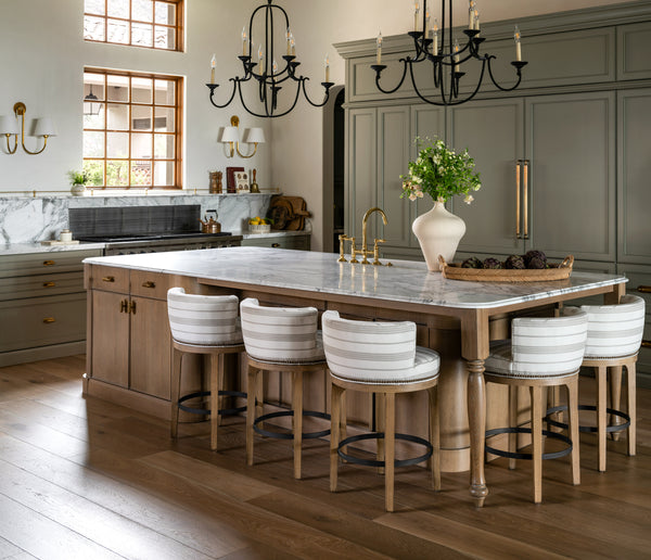 Green, Oak and Marble Kitchen Renovation