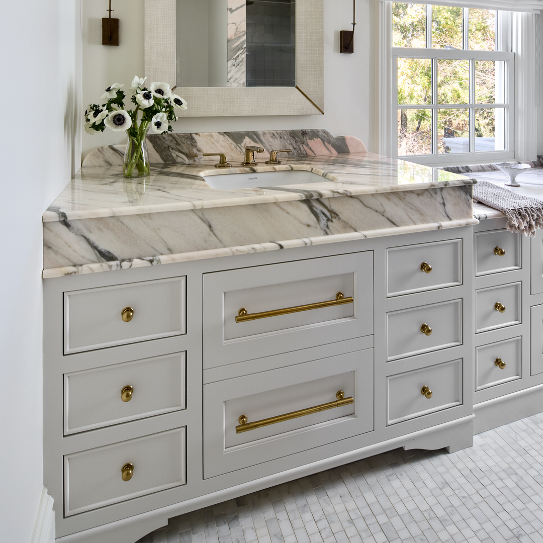 Design by JK Interior Living. Photography by Laura Moss Photography. Product shown in our polished brass unlacquered (PBUL) finish.