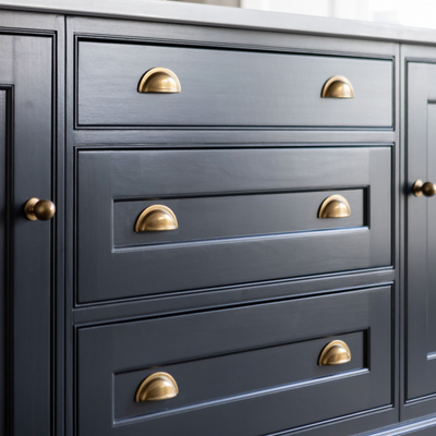 Design by Rachael Somerville Interiors. Photography by Handover UK. Product shown in our aged brass (BEL) finish.