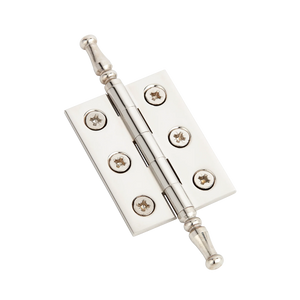 2300 (Pair of) Brass Hinge with Steeple Finials and Pozi Screws