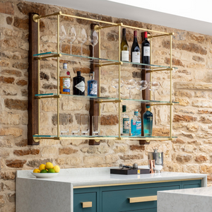 Brass Wall-mounted Shelving Unit