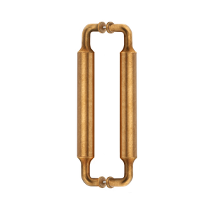 Barwick Plain Back to Back Pull Handles in our aged brass (BEL) finish