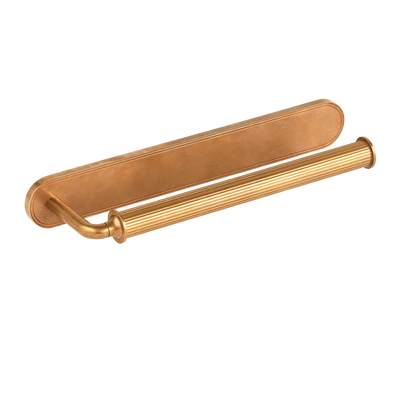 Barwick Ridged Hand Towel Rail (Right Hand) with Backplate in our aged brass (BEL) finish