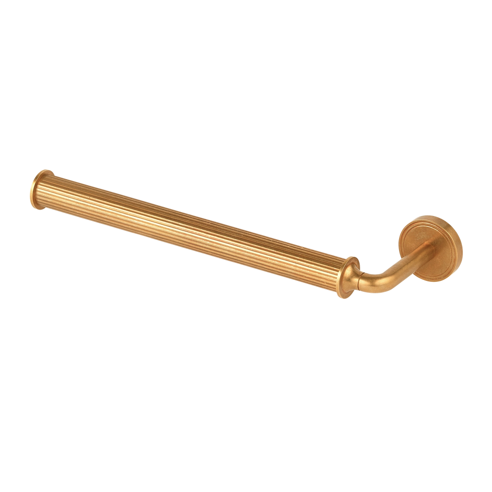 Barwick Ridged Hand Towel Rail (Left Hand) in our aged brass (BEL) finish
