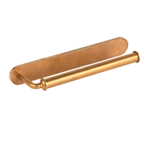 Barwick Plain Hand Towel Rail (Right Hand) with Backplate in our aged brass (BEL) finish