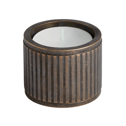 Barwick Ridged 40mm Brass Tealight Holder