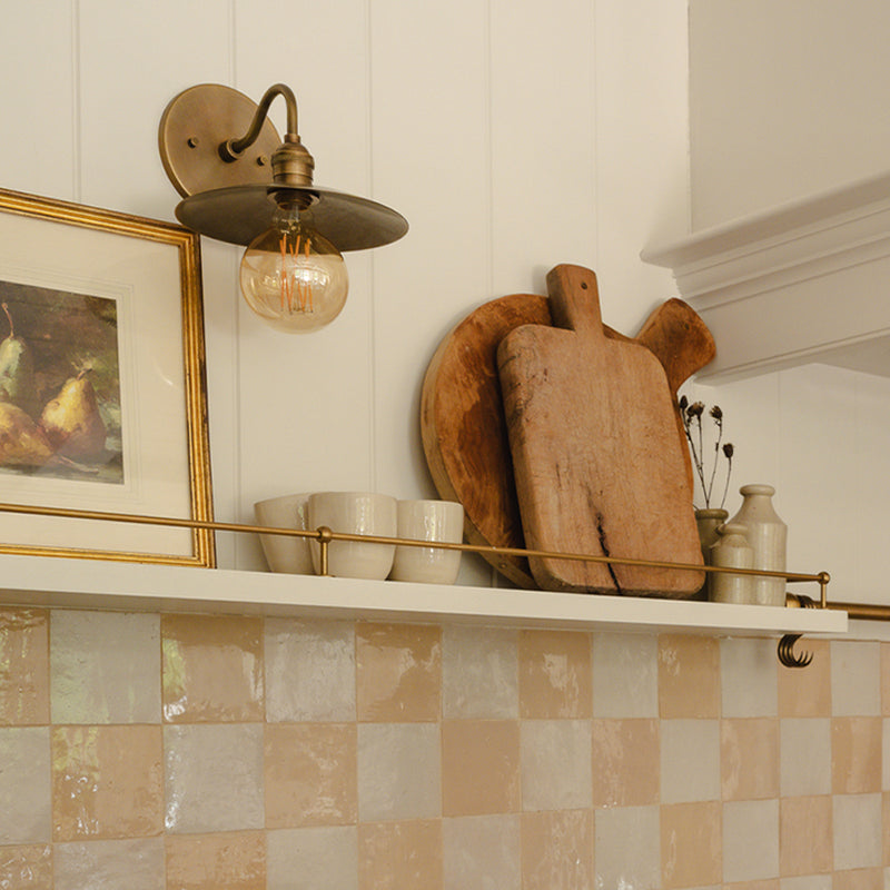 Design by House Nine | Photography by Joey Kendal Brown | Cotswold Gallery Shelf Rail shown in our fine English antique (FEA) finish.