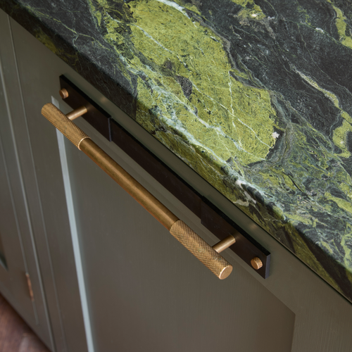 MIX Diamond Knurled Appliance Pull Handle & Backplate - Mixed Finish