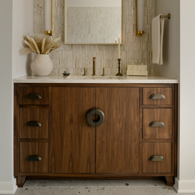 Design by Interiors by Seashal. Photography by Erin Kelly Photography. Product shown in our satin antique satin lacquered (SAS) finish