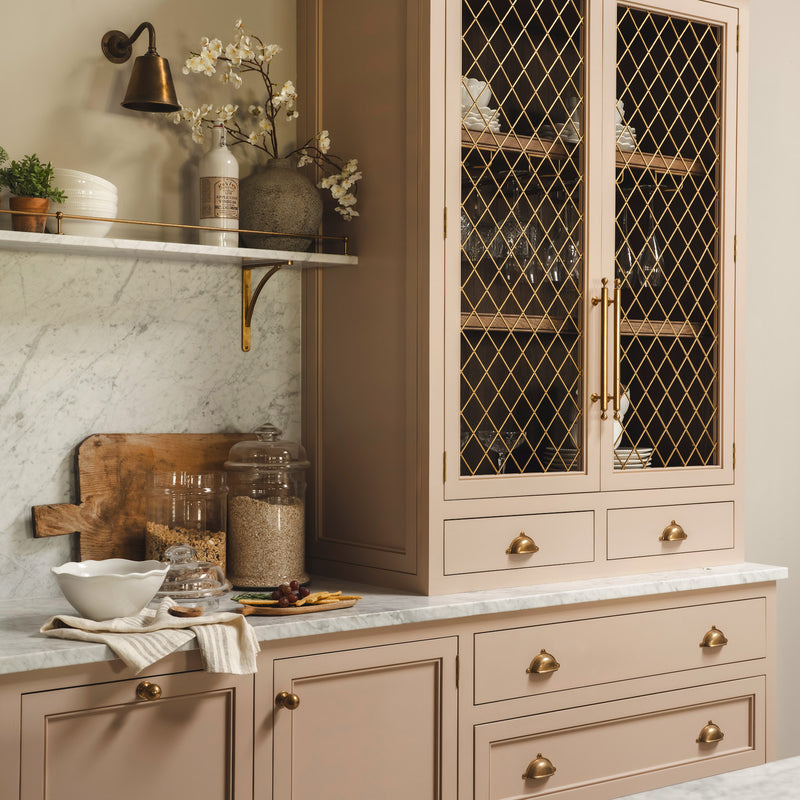 Features our Large Regency Diamond Grille in our satin brass lacquered (SBL) grille finish | Project by Holly Oak House | Photography by Joey Kendal Brown.