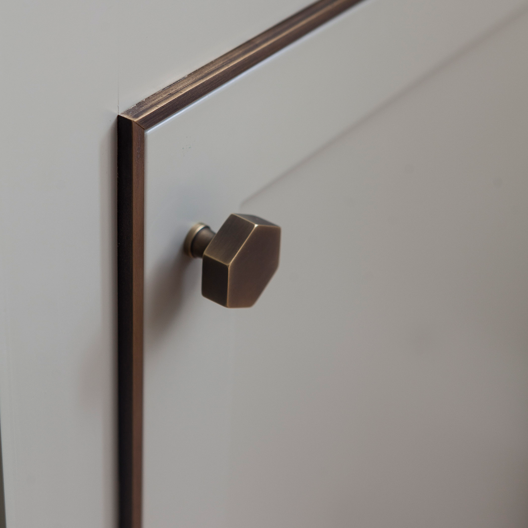 Design and photography by Abington Design House. Product shown in our satin antique satin lacquered (SAS) finish. 