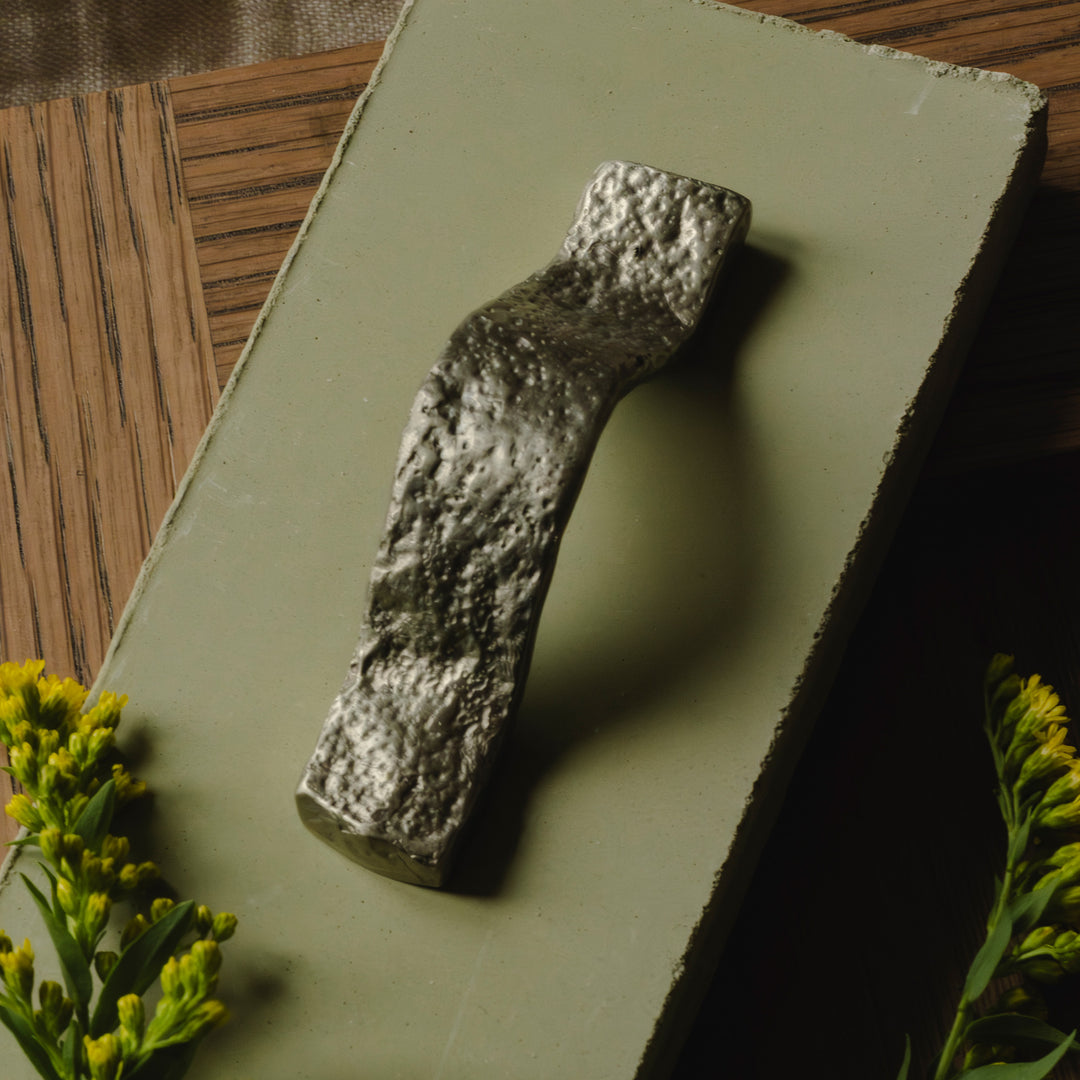 Photography by Joey Kendal Brown | Highbury Lemon Finger Pull shown in burnished white bronze (WB). 