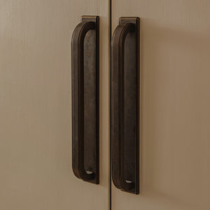 Project by Brett Calvert-Harrison | Photography by Joey Kendal Brown | Dougan Cabinet Handles with Backplates shown in our dark aged brass (DAB) finish. 