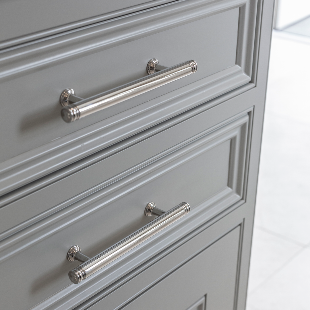 Design by Creative Wood Kitchens. Product shown in our polished chrome plate (PCP) finish. 