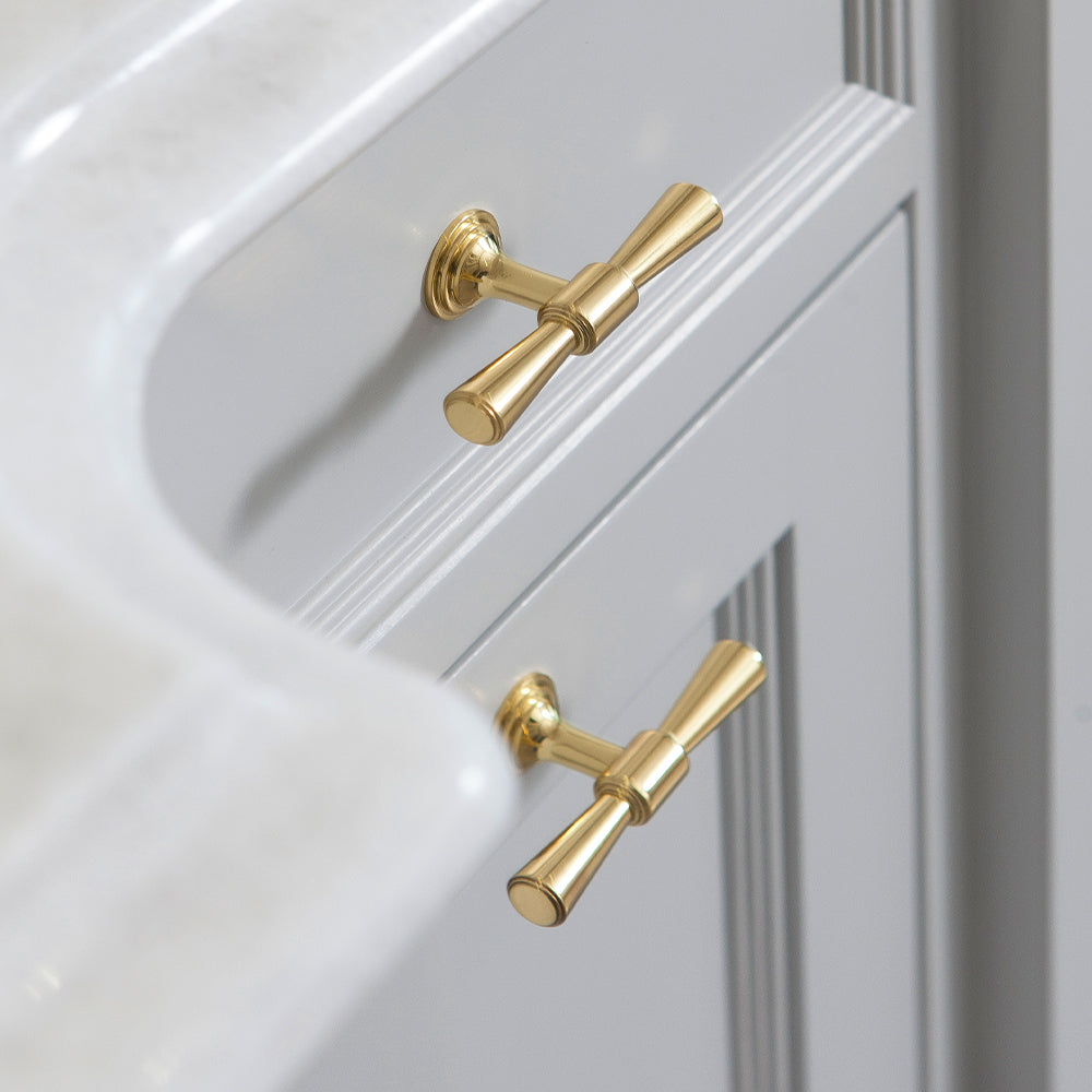 Lincoln Solid Brass T-bar Handle | Armac Martin