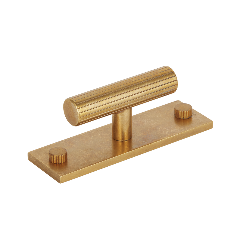 MIX Straight Knurled T-bar Handle & Backplate