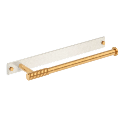 MIX Straight Knurled Hand Towel Rail & Backplate - Mixed Finish
