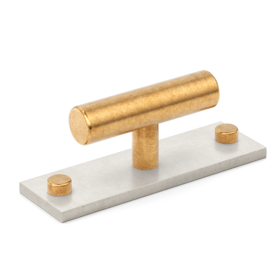 MIX Plain T-bar Handle & Backplate - Mixed Finish