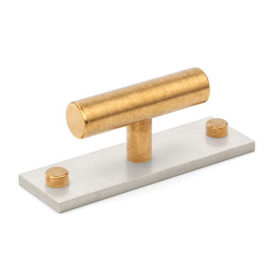 MIX Plain T-bar Handle & Backplate - Mixed Finish