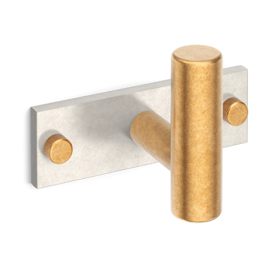 MIX Plain Horizontal Large Hook - Mixed Finish