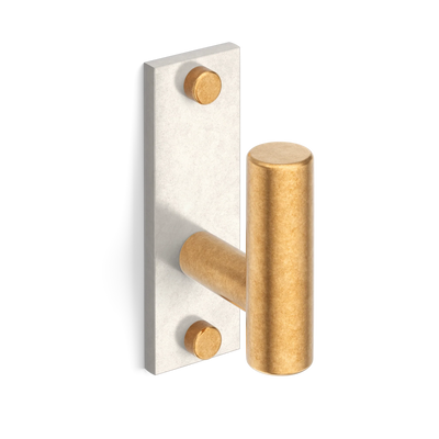 MIX Plain Vertical Large Hook - Mixed Finish
