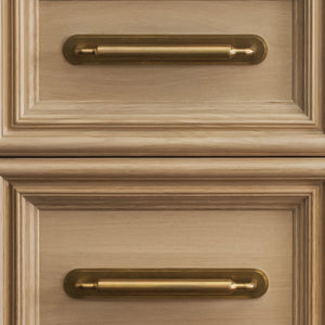 Design by McCroskey Interiors | Photography by Nate Sheets | Barwick Plain Cabinet Handle with Backplate shown in our aged brass (BEL) finish.