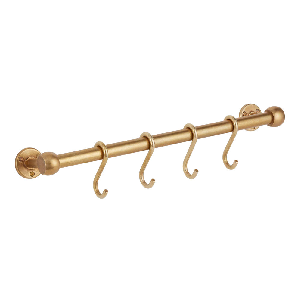 Cotswold Brass Pot Rail & S Hooks