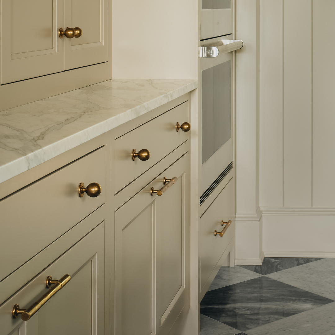 Design by Jean Stoffer Design. Photography by John Stoffer. Product shown in our aged brass (BEL) finish.