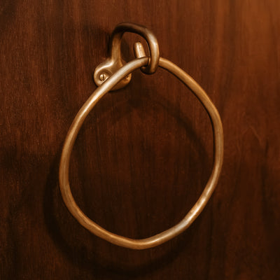 Photography by Joey Kendal Brown | Sketch Towel Ring shown in burnished bronze.