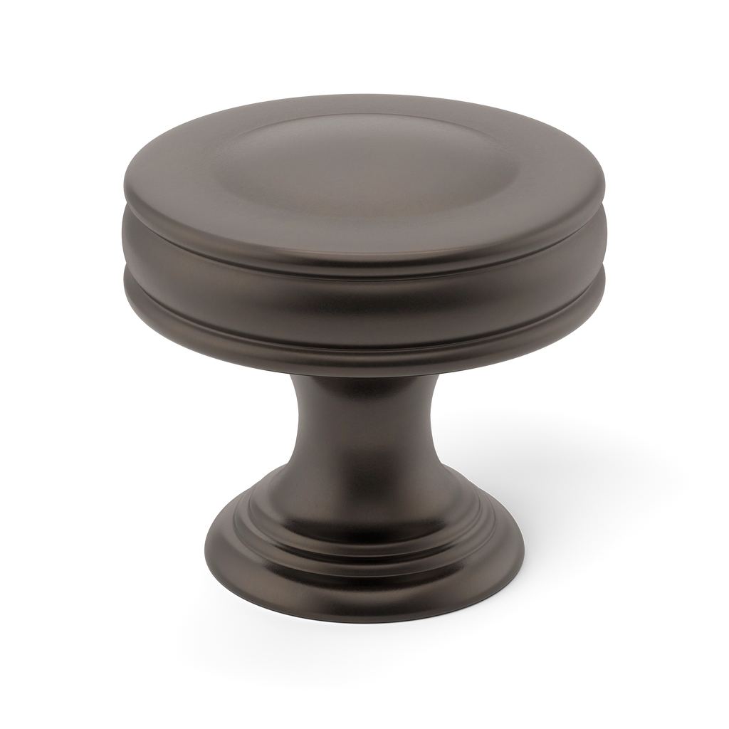 10 Pack Solid Brass Oval Cabinet Knobs – 32mm Bore Spacing – Antique Brass Finish, Armac Style