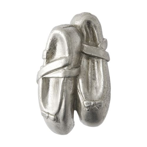Whimsical Ballet Shoes White Bronze Cabinet Knob