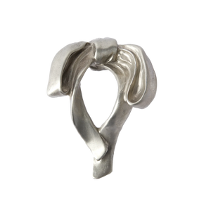 Whimsical Bow White Bronze Cabinet Knob