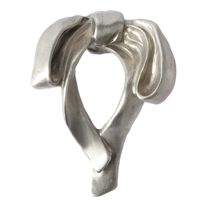 Whimsical Bow White Bronze Cabinet Knob