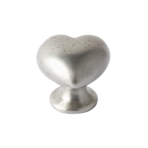 Whimsical Heart White Bronze Cabinet Knob