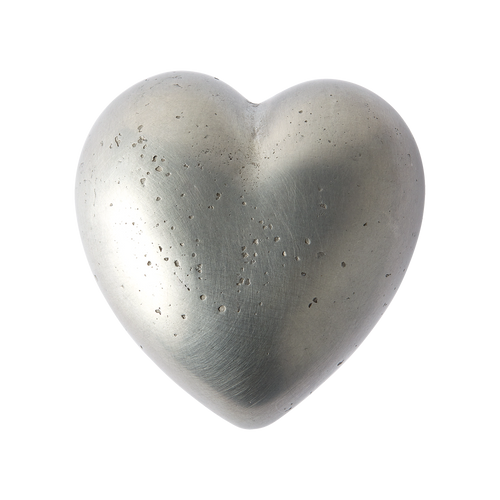 Whimsical Heart White Bronze Cabinet Knob
