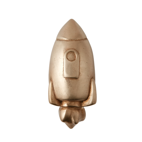 Whimsical Rocket Silicon Bronze Cabinet Knob