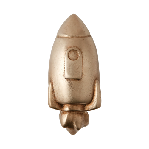 Whimsical Rocket Silicon Bronze Cabinet Knob