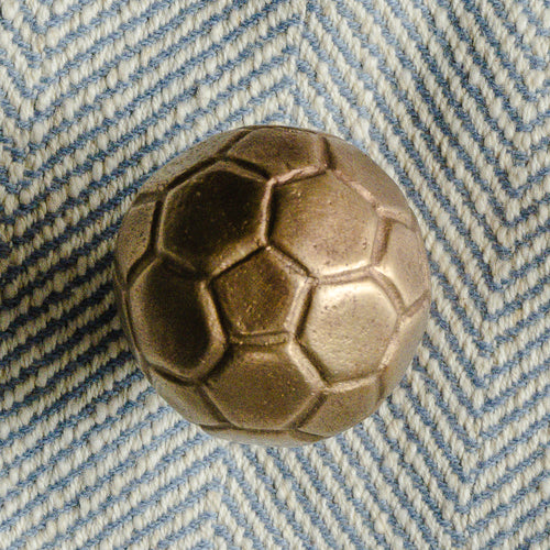 Whimsical Soccer Ball Silicon Bronze Cabinet Knob