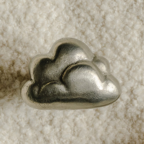 Whimsical Cloud White Bronze Cabinet Knob