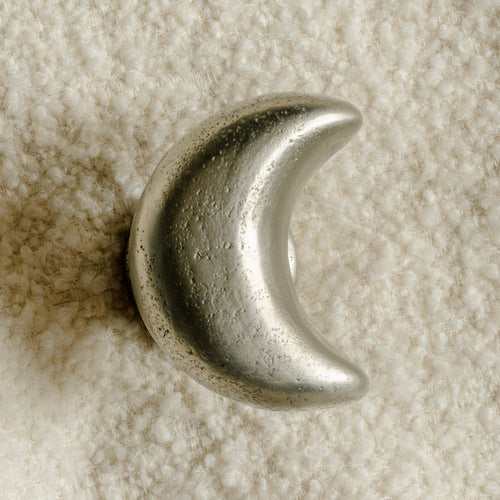Whimsical Moon White Bronze Cabinet Knob