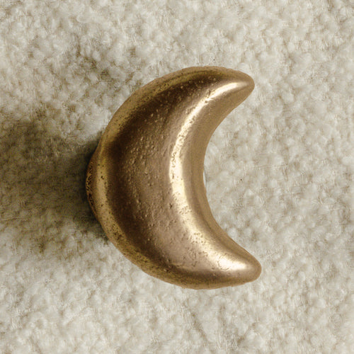 Whimsical Moon Silicon Bronze Cabinet Knob