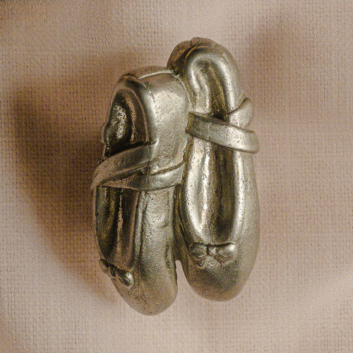 Whimsical Ballet Shoes White Bronze Cabinet Knob